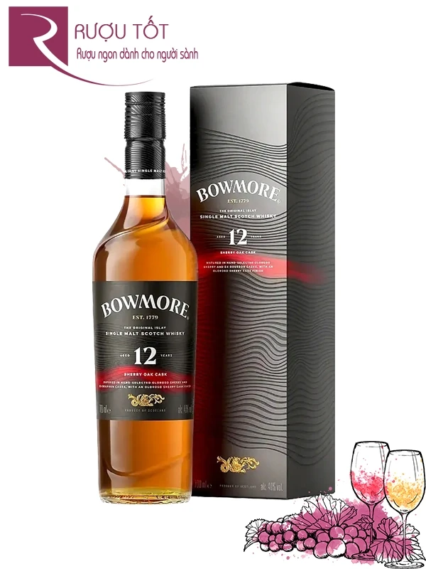 Rượu Bowmore 12 năm Sherry Oak