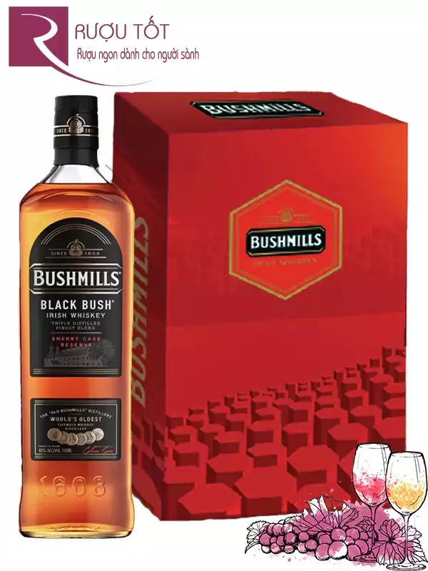 Rượu Bushmills Black Bush Hộp quà Tết 2025