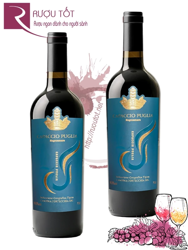 Rượu Vang Capaccio Puglia Negroamaro 16,5%