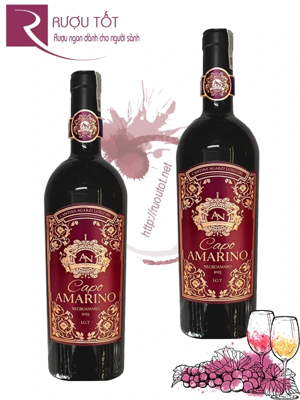 Rượu vang Ý Capo Amarino Negroamaro 16%