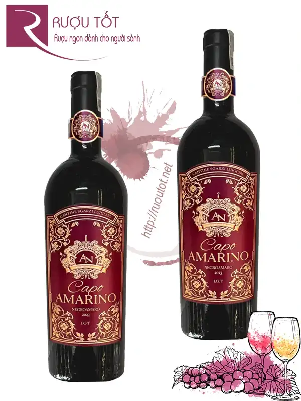 Rượu vang Ý Capo Amarino Negroamaro 16%