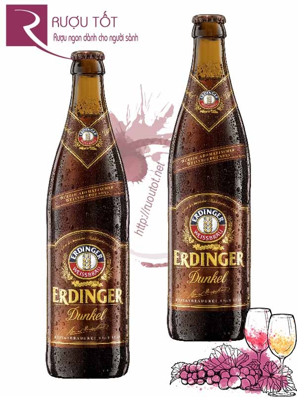 Bia Đức Erdinger Dunkel 5,3% - Chai 500ml