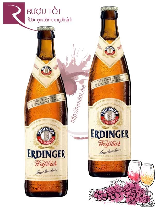 Bia Đức Erdinger Weissbier 5,3% - Chai 500ml