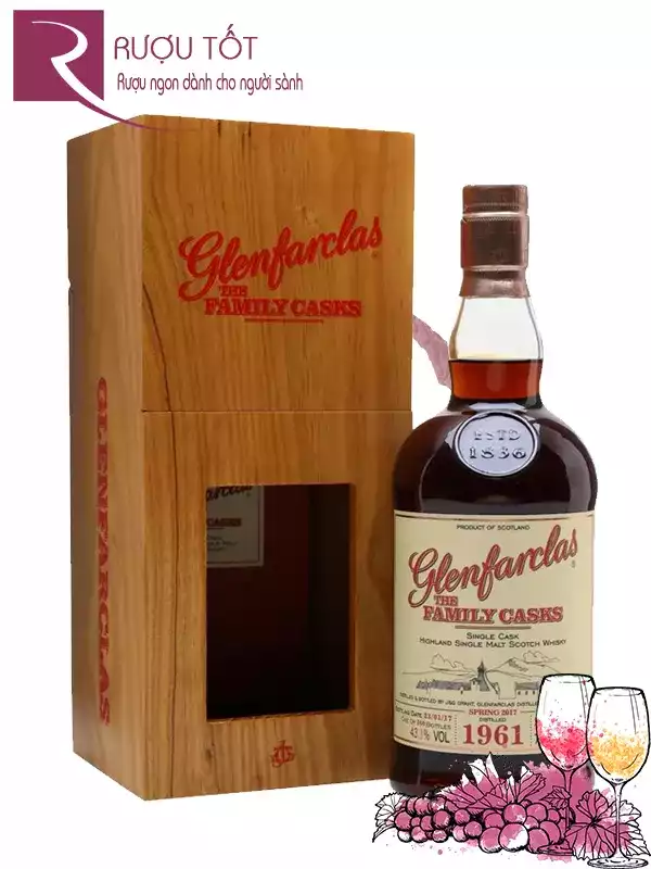 Rượu Glenfarclas 1961 Family Cask 43,1%