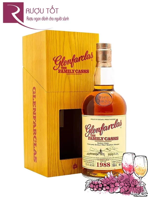 Rượu Glenfarclas 1988 Family Cask Thùng 7054