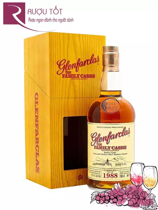 Rượu Glenfarclas 1988 Family Cask Thùng 7054