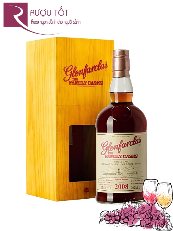 Rượu Glenfarclas 2008 Family Casks