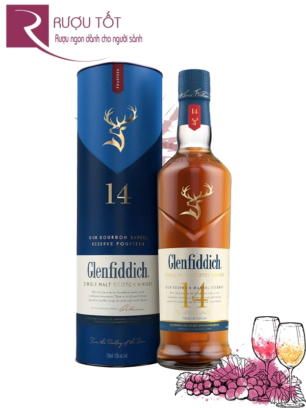 Rượu Glenfiddich 14 Years Bourbon Barrel Reserve