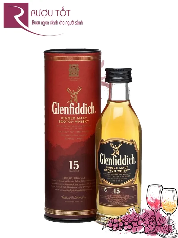 Rượu Glenfiddich 15 Mini 50ml