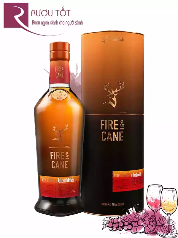 Rượu Glenfiddich Fire & Cane 43%