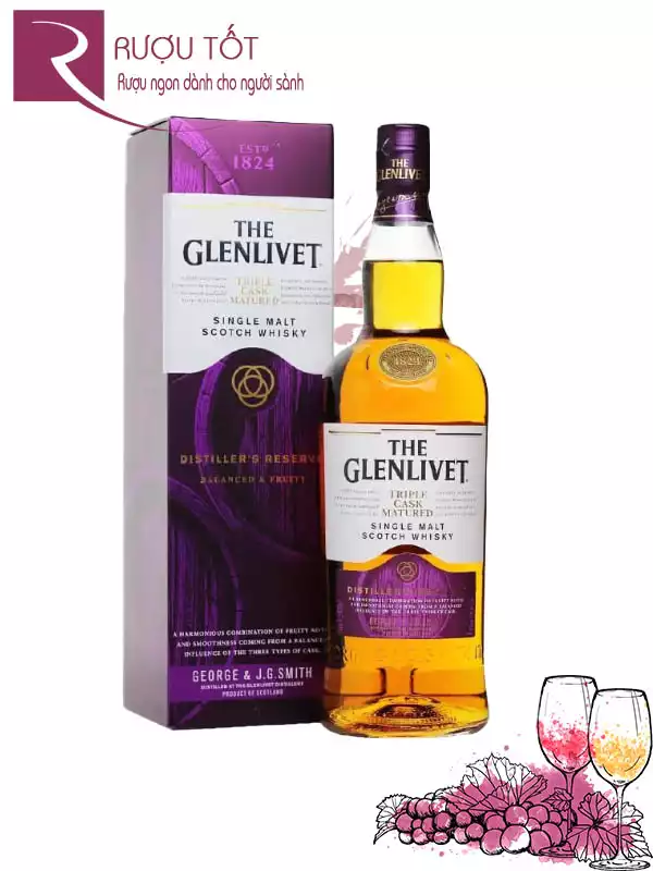 Rượu The Glenlivet 1824 Tím Triple Cask Matured