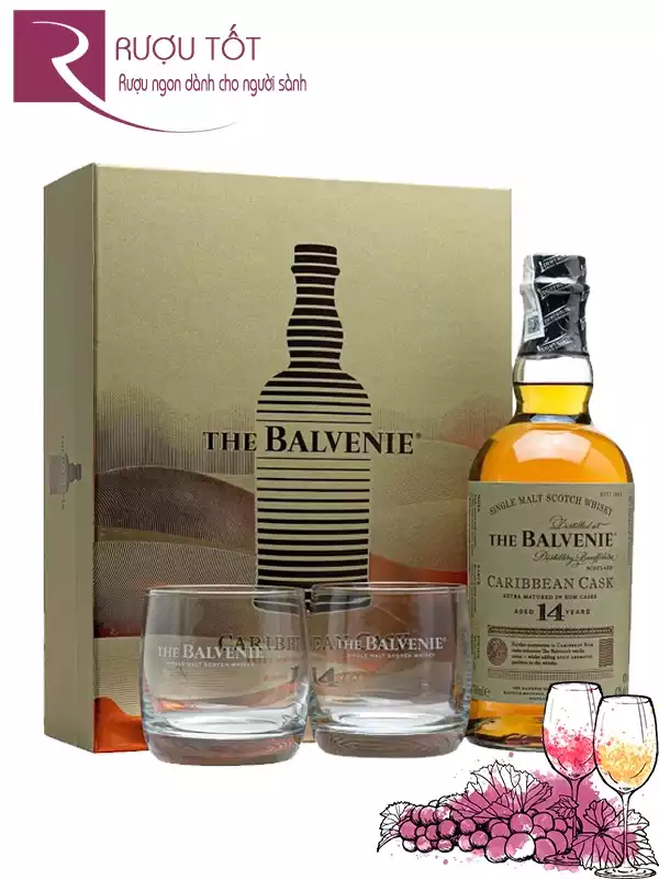 Rượu Balvenie 14 - Sét hộp quà Tết 2025