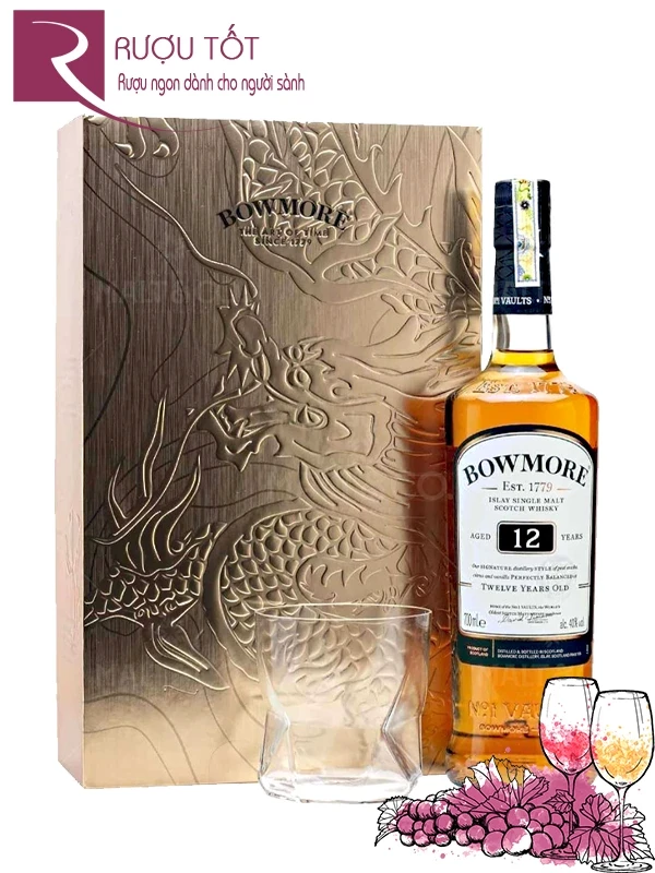 Rượu Bowmore 12 Hộp quà Tết 2025