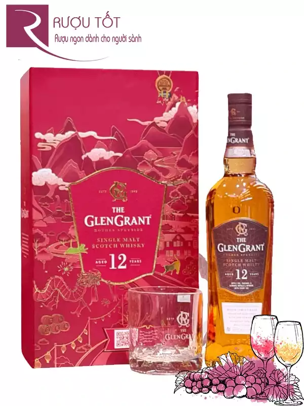 Rượu Glen Grant 12 Hộp quà Tết 2025