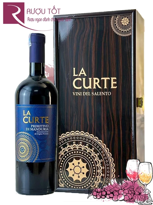 Hộp quà Tết rượu vang La Curte Primitivo di Manduria