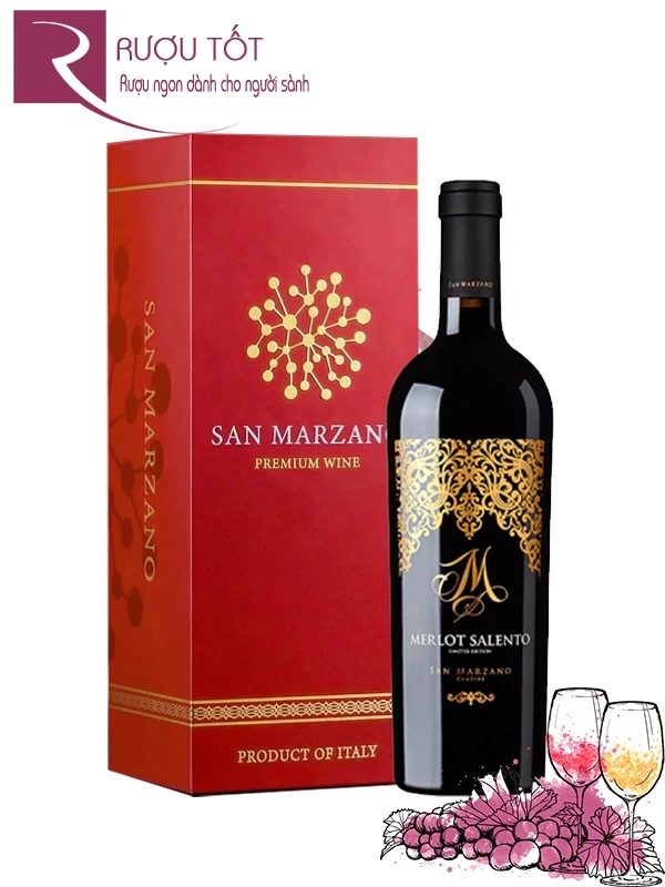 Hộp quà rượu vang M - Chữ M sang trọng