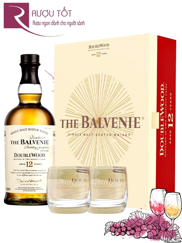 Rượu The Balvenie 12 Double Wood Hộp quà Tết 2026