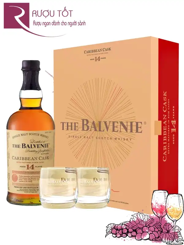 Rượu Balvenie 14 - Sét hộp quà Tết 2026