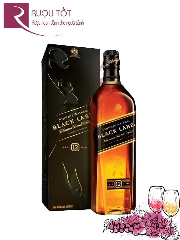 Rượu Johnnie Walker Black Label 1L