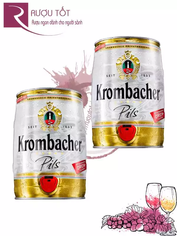 Krombacher Pils 5l 4,8% nhập khẩu Đức