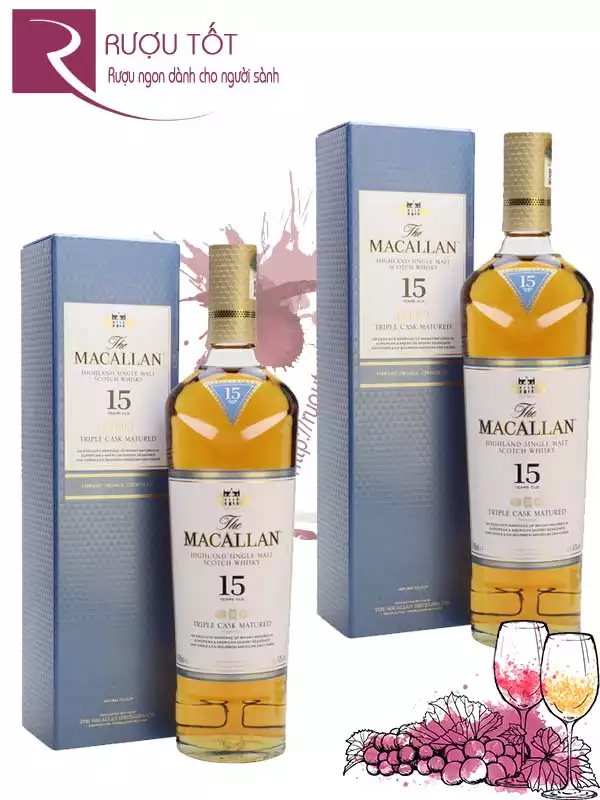 Rượu Macallan 15 Triple Cask 700ml