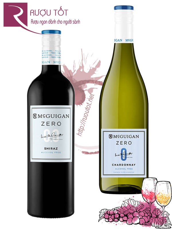 Rượu vang McGuigan Zero Shiraz - Chardonnay