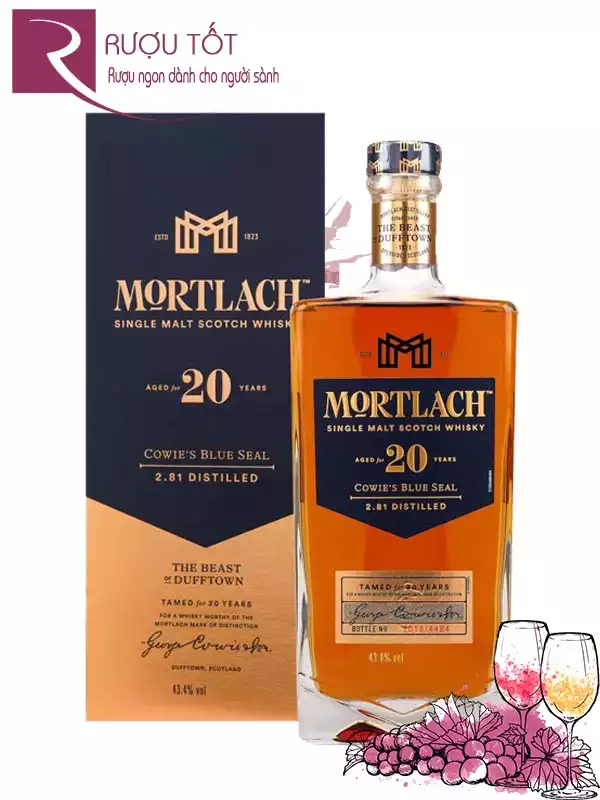 Rượu Mortlach 20 Cowie's Blue Seal