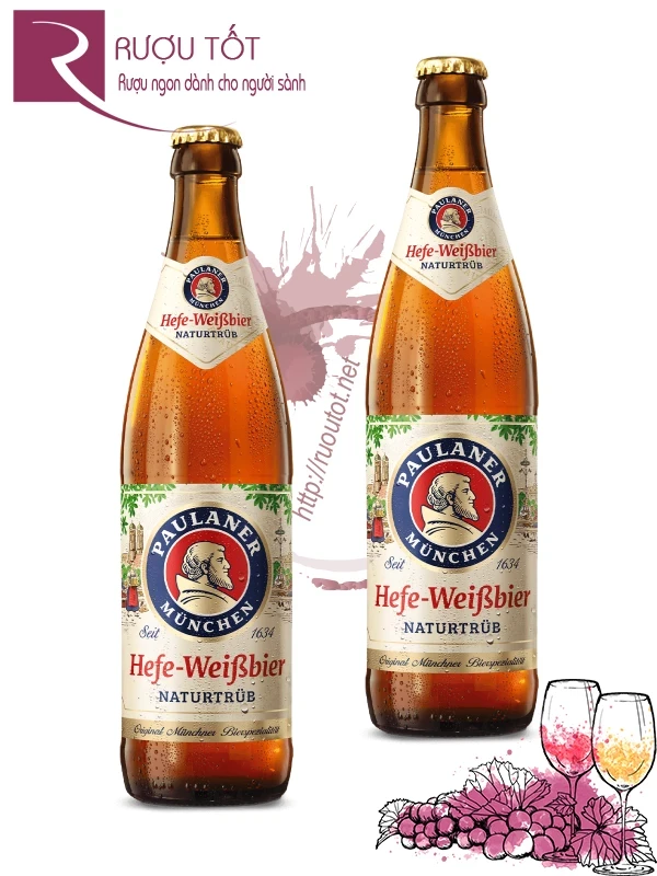 Bia Paulaner Hefe Weissbier 5,5% Thùng 24 Chai 500ml