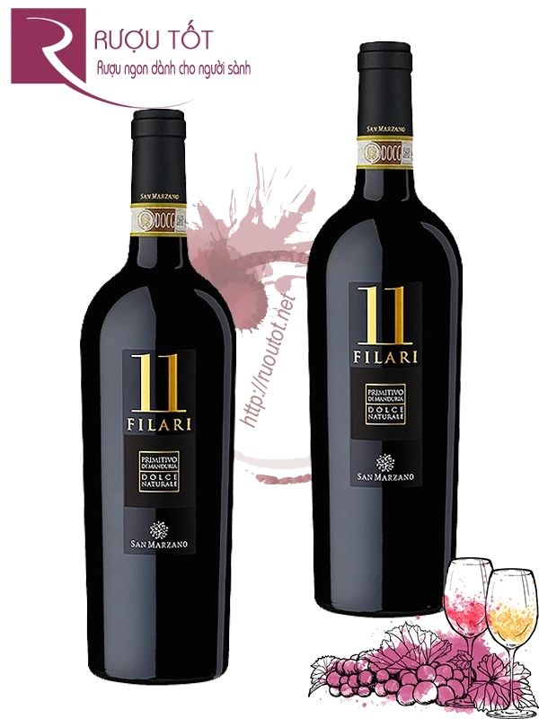 Vang ngọt 11 Filari Primitivo di Manduria Dolce Naturale DOCG