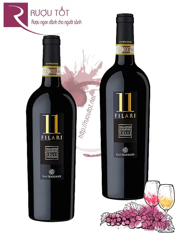 Vang ngọt 11 Filari Primitivo di Manduria Dolce Naturale DOCG