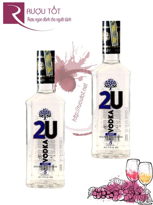 Rượu 2U Vodka Light 500ml