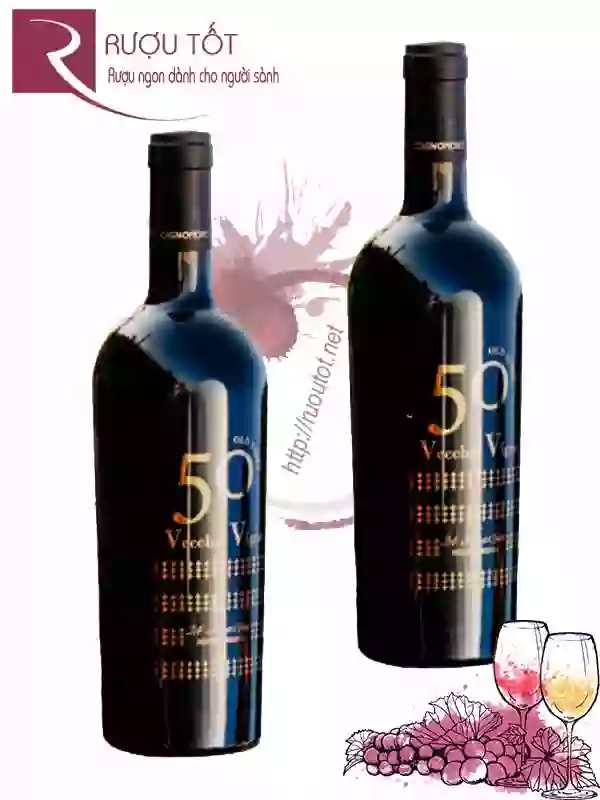 Rượu vang 50 Vecchie Vigne 24 Karat gold 15%