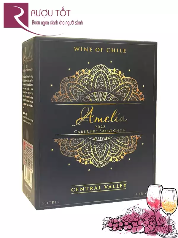 Vang bịch Amelia Cabernet Sauvignon Central Valley 3L