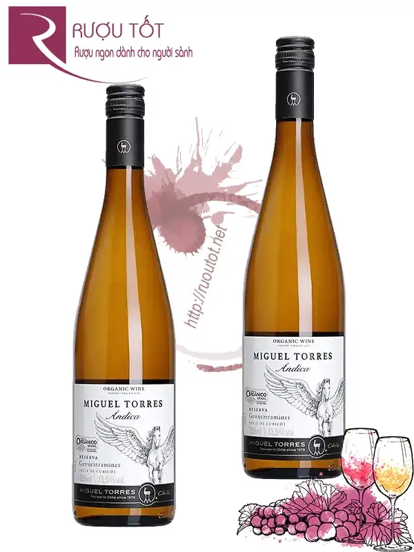 Vang trắng Miguel Torres Andica Reserva Gewurztraminer 13,5%