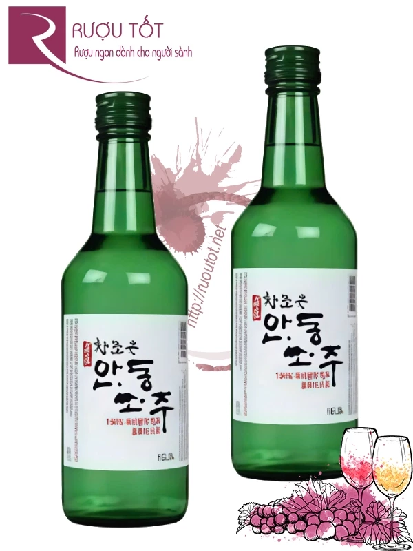 Rượu Andong Soju 16,9% Thùng 20 chai 360ml