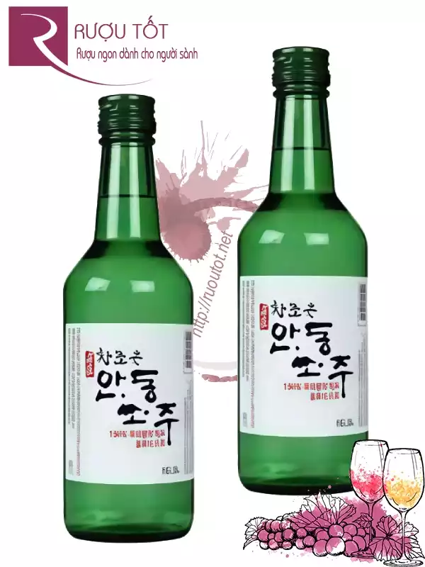 Rượu Andong Soju 16,9% Thùng 20 chai 360ml
