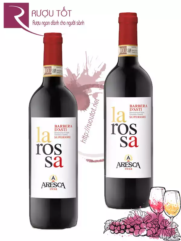 Rượu vang Aresca La Rossa Barbera d'Asti Superiore