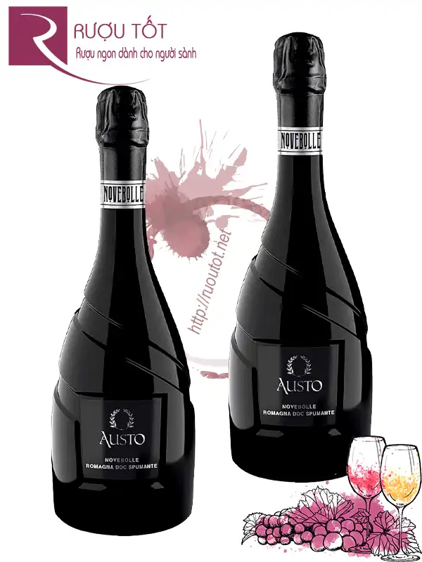 Vang nổ Austo Novebolle Brut Romagna DOC