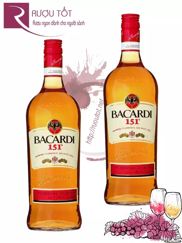 Rượu Bacardi 151 700ml Caribe