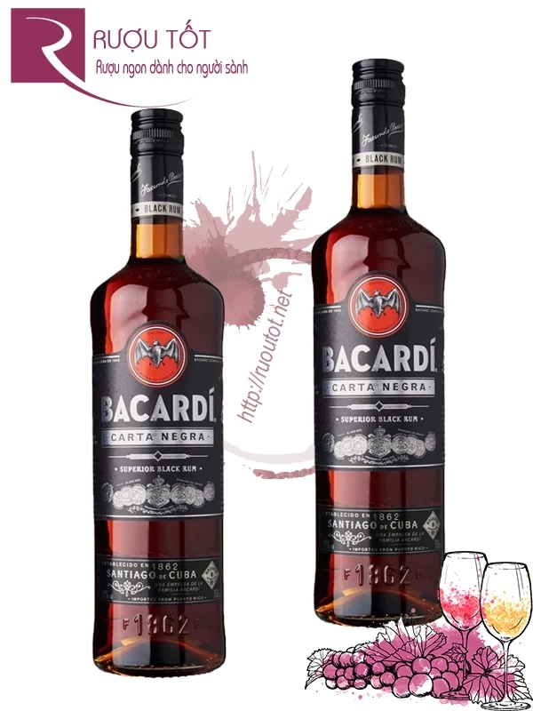 Rượu Bacardi Black Rum 40%