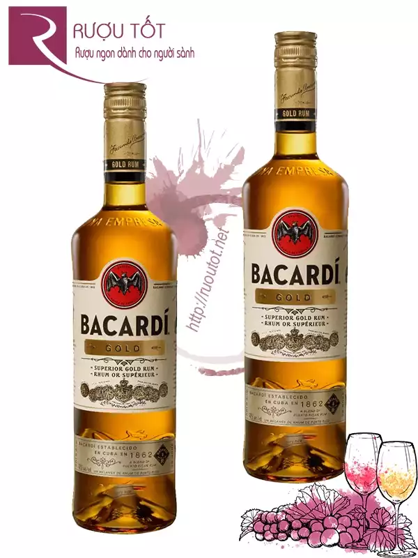 Rượu Bacardi Gold Rum 750ml