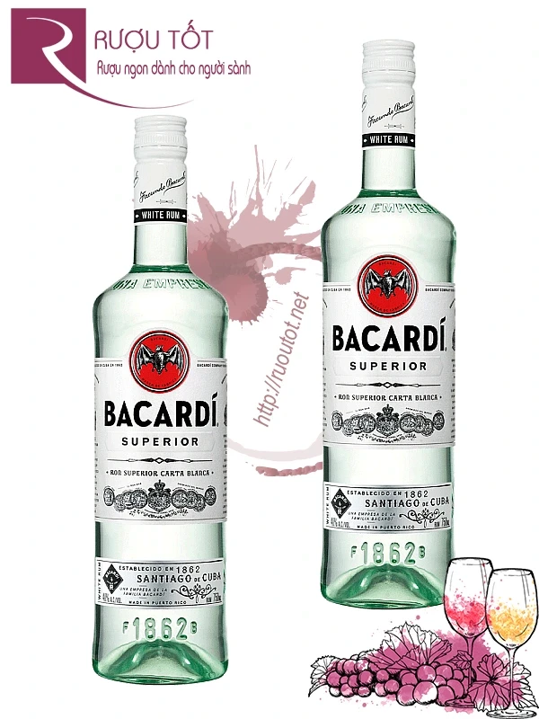 Rượu Bacardi trắng 750ml 40% chính hãng