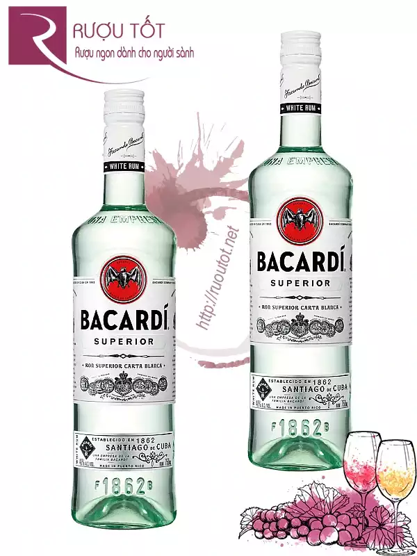 Rượu Bacardi trắng 750ml 40% chính hãng