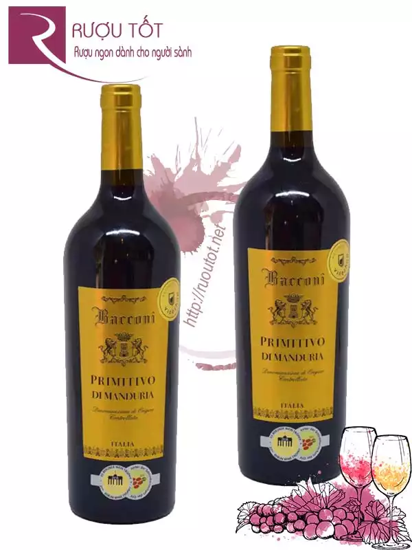 Rượu vang Bacconi Primitivo di Manduria