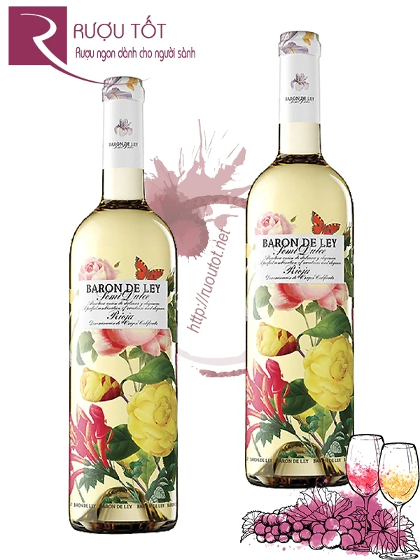 Vang trắng Baron De Ley Blanco Semidulce DOCa