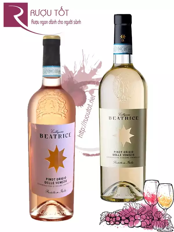 Rượu vang Beatrice Pinot Grigio Rose - White