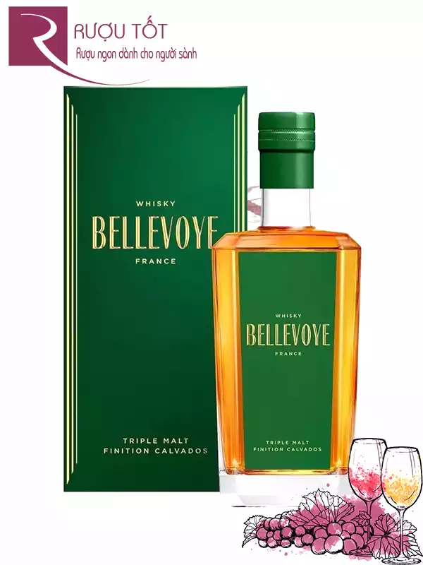 Rượu Bellevoye Green Blended Malt Whisky 43%