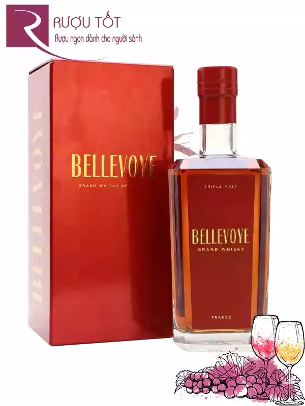 Rượu Bellevoye Red French Triple Malt Whisky 43%