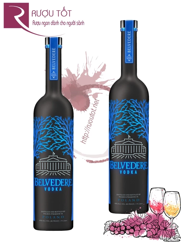 Rượu Belvedere Vodka Midnight Saber Phát sáng