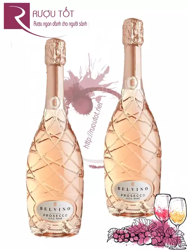 Rượu vang Belvino Rose Vino Spumante